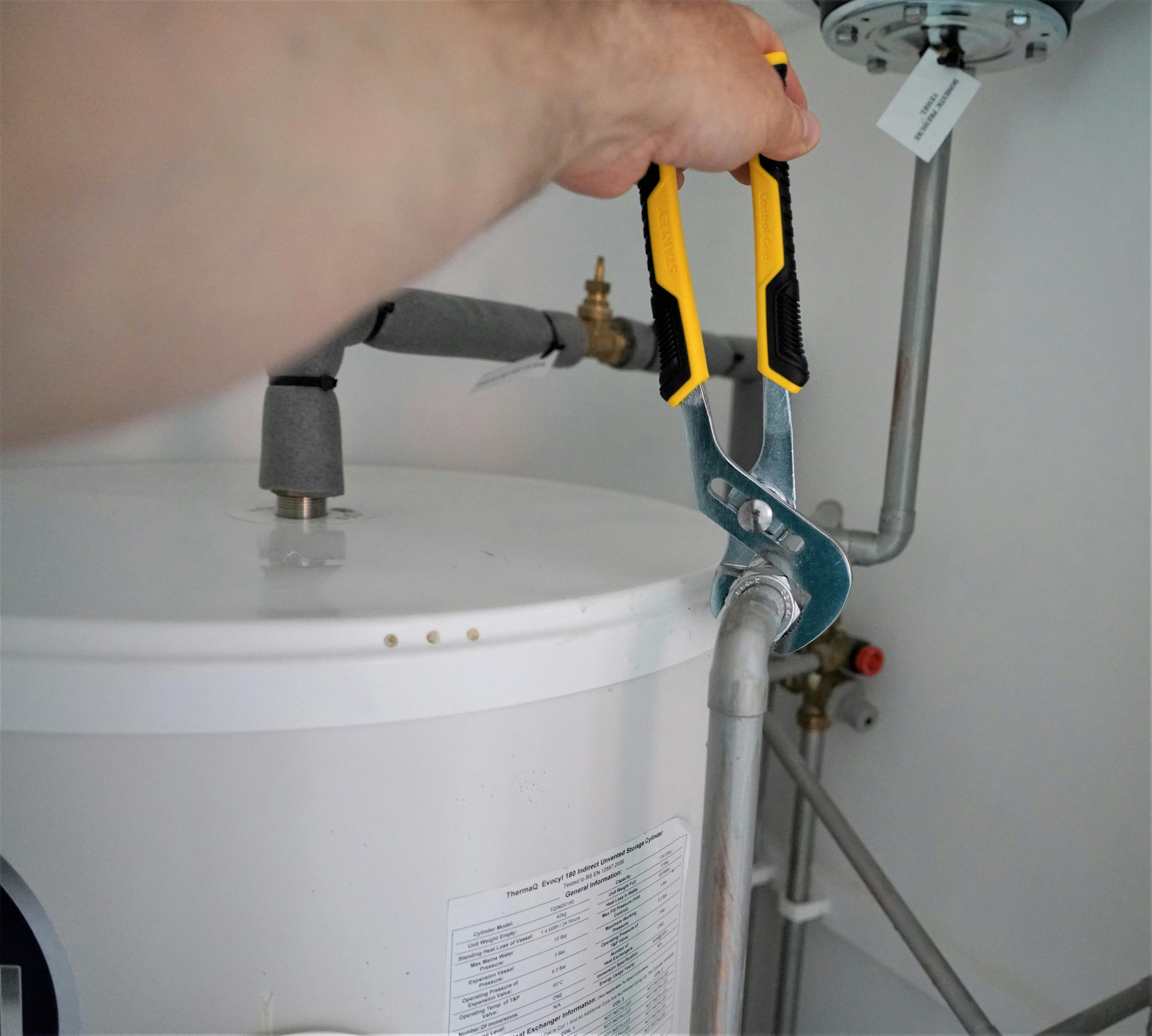 Pipe and heater repair work